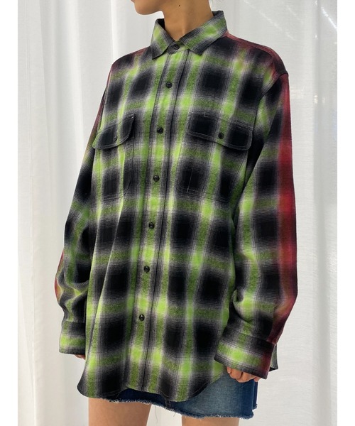 PAMEO POSE（パメオポーズ）の「Sprayed Flannel Shirt（シャツ/ブラウス・レディース・イエロー/レッド・FREE）」の10枚目の写真