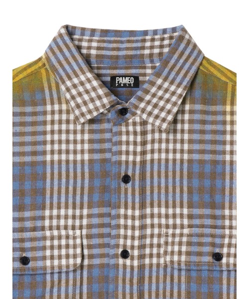 PAMEO POSE（パメオポーズ）の「Sprayed Flannel Shirt（シャツ/ブラウス・レディース・イエロー/レッド・FREE）」の7枚目の写真