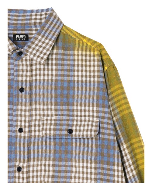 PAMEO POSE（パメオポーズ）の「Sprayed Flannel Shirt（シャツ/ブラウス・レディース・イエロー/レッド・FREE）」の8枚目の写真