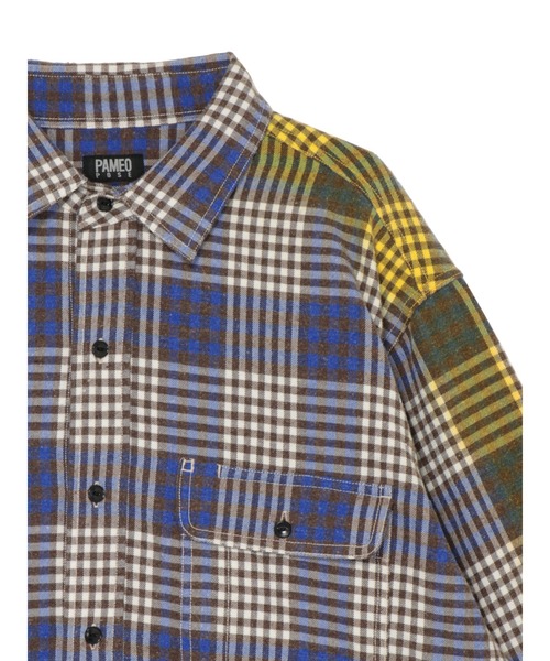 PAMEO POSE（パメオポーズ）の「Sprayed Flannel Shirt（シャツ/ブラウス・レディース・イエロー/レッド・FREE）」の14枚目の写真