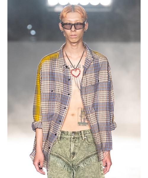 PAMEO POSE（パメオポーズ）の「Sprayed Flannel Shirt（シャツ/ブラウス・レディース・イエロー/レッド・FREE）」の19枚目の写真