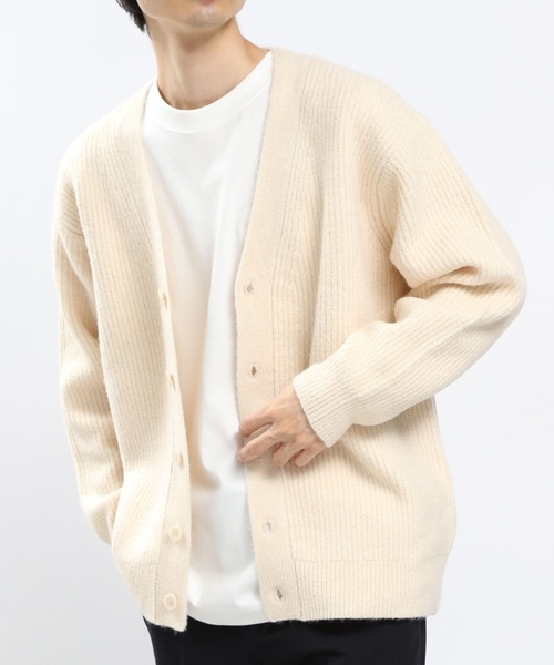 GLOBAL WORK Smile Seed Store(グローバルワーク スマイルシードストア)の「ストレッチブークレVネックカーディガン/907906(カーディガン/ボレロ・メンズ・ライトグレー/グレー/アイボリー/ブラック・MEDIUM/SMALL/LARGE/X-LARGE)」の1枚目の写真