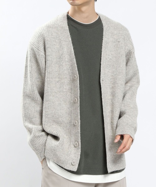 GLOBAL WORK Smile Seed Store(グローバルワーク スマイルシードストア)の「ストレッチブークレVネックカーディガン/907906(カーディガン/ボレロ・メンズ・ライトグレー/グレー/アイボリー/ブラック・MEDIUM/SMALL/LARGE/X-LARGE)」の3枚目の写真