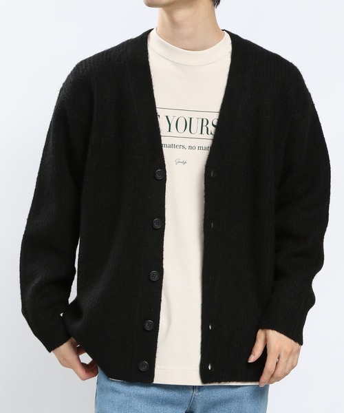 GLOBAL WORK Smile Seed Store(グローバルワーク スマイルシードストア)の「ストレッチブークレVネックカーディガン/907906(カーディガン/ボレロ・メンズ・ライトグレー/グレー/アイボリー/ブラック・MEDIUM/SMALL/LARGE/X-LARGE)」の2枚目の写真
