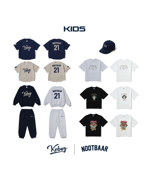 KEBOZ（ケボズ）の「【KIDS】 NOOTBAAR×KEBOZ BASEBALL SHIRT（シャツ 