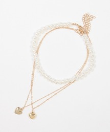 LOVETOXIC（ラブトキシック）の「【ＷＥＢ・一部店舗限定】【３本セット】パール＆ゴールドネックレス（ネックレス・キッズ）」