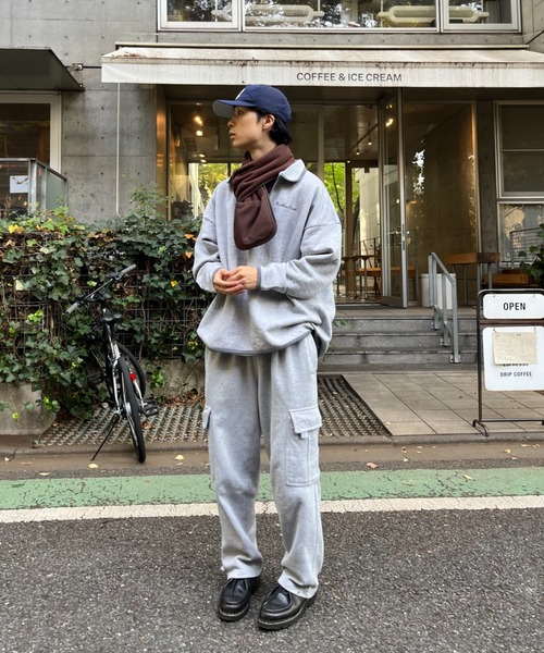 【希少】ARC'TEXAS フリースマフラー　袋付き BROKEN BASE マフラー ポケット付きフリースマフラー メンズ
