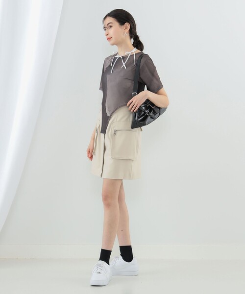 Ray BEAMS（レイビームス）の「Ray BEAMS / プリント ボディスーツ Tシャツ（Tシャツ/カットソー・レディース・ブルー/グレー・ONE SIZE）」の5枚目の写真