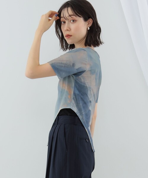 Ray BEAMS（レイビームス）の「Ray BEAMS / プリント ボディスーツ Tシャツ（Tシャツ/カットソー・レディース・ブルー/グレー・ONE SIZE）」の9枚目の写真