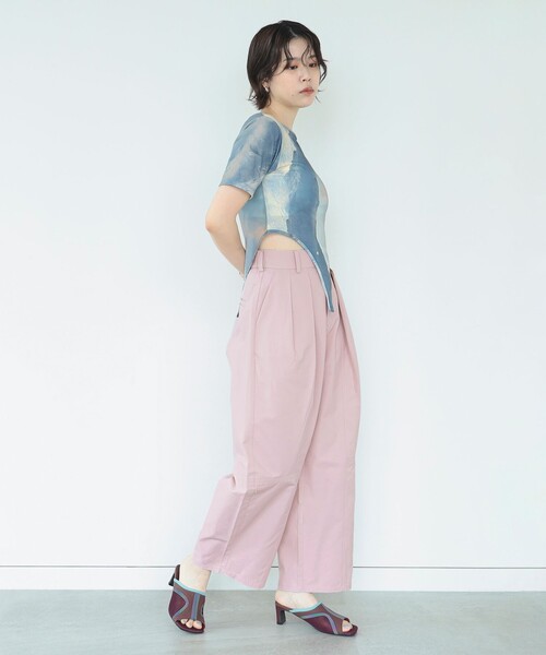 Ray BEAMS（レイビームス）の「Ray BEAMS / プリント ボディスーツ Tシャツ（Tシャツ/カットソー・レディース・ブルー/グレー・ONE SIZE）」の11枚目の写真