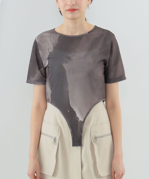 Ray BEAMS（レイビームス）の「Ray BEAMS / プリント ボディスーツ Tシャツ（Tシャツ/カットソー・レディース・ブルー/グレー・ONE SIZE）」の21枚目の写真