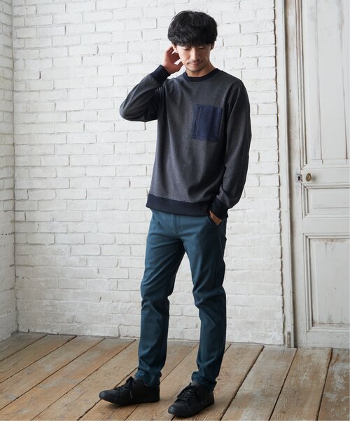 ikka(イッカ)の「ヘリンボン裏起毛プルオーバー(スウェット・メンズ・ネイビー/ブラック/オリーブ・XL/M/L/S)」の9枚目の写真