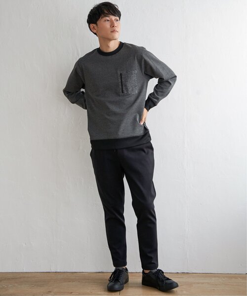 ikka(イッカ)の「ヘリンボン裏起毛プルオーバー(スウェット・メンズ・ネイビー/ブラック/オリーブ・XL/M/L/S)」の16枚目の写真