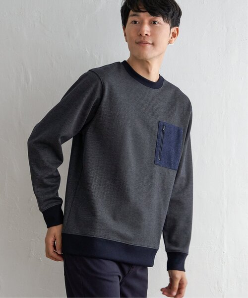 ikka(イッカ)の「ヘリンボン裏起毛プルオーバー(スウェット・メンズ・ネイビー/ブラック/オリーブ・XL/M/L/S)」の22枚目の写真