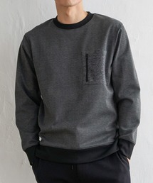 ikka | ヘリンボン裏起毛プルオーバー(スウェット)