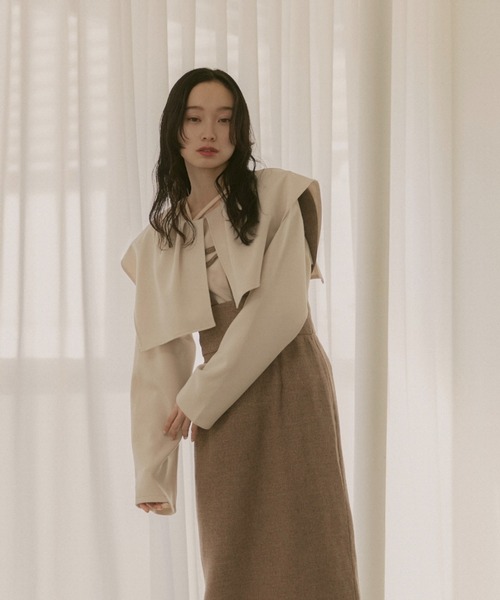 moi tytto（モイテュット）の「2way襟付きポンチトップス（その他トップス・レディース・ベージュ/ナチュラル・FREE）」の4枚目の写真