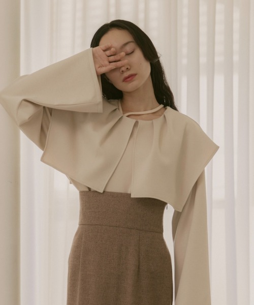 moi tytto（モイテュット）の「2way襟付きポンチトップス（その他トップス・レディース・ベージュ/ナチュラル・FREE）」の13枚目の写真