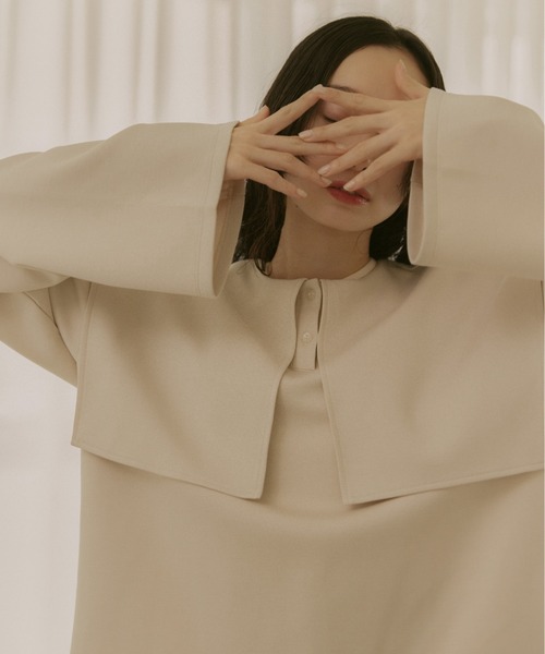 moi tytto（モイテュット）の「2way襟付きポンチトップス（その他トップス・レディース・ベージュ/ナチュラル・FREE）」の9枚目の写真