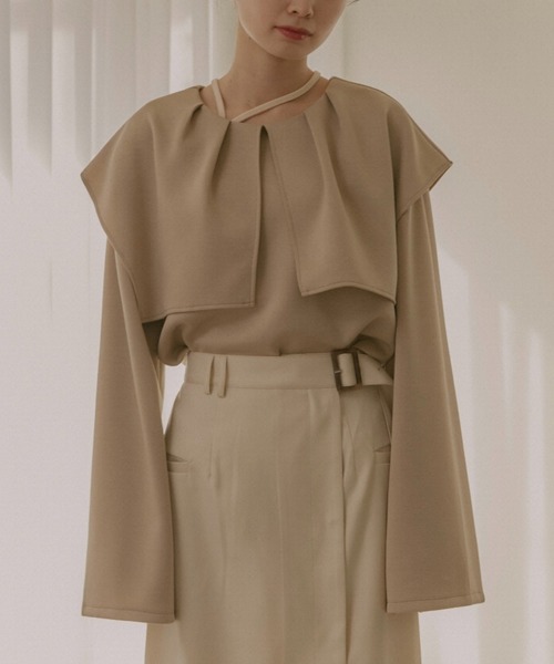 moi tytto（モイテュット）の「2way襟付きポンチトップス（その他トップス・レディース・ベージュ/ナチュラル・FREE）」の21枚目の写真