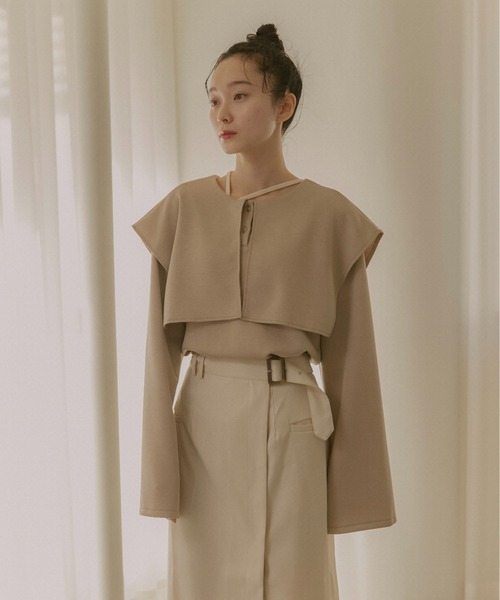 moi tytto（モイテュット）の「2way襟付きポンチトップス（その他トップス・レディース・ベージュ/ナチュラル・FREE）」の15枚目の写真