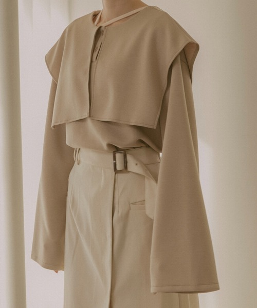 moi tytto（モイテュット）の「2way襟付きポンチトップス（その他トップス・レディース・ベージュ/ナチュラル・FREE）」の16枚目の写真