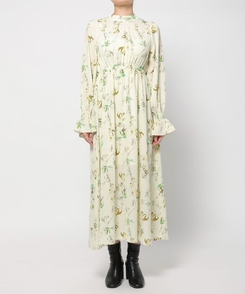 mysty woman（ミスティウーマン）の「フェザーキャミSET花ワンピース　995413（ワンピース・レディース・ライトイエロー/ブラック/アイボリー・FREE）」の11枚目の写真