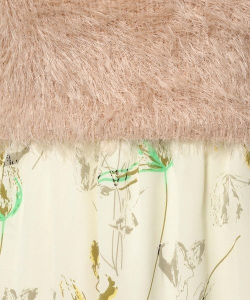 mysty woman（ミスティウーマン）の「フェザーキャミSET花ワンピース　995413（ワンピース・レディース・ライトイエロー/ブラック/アイボリー・FREE）」の13枚目の写真