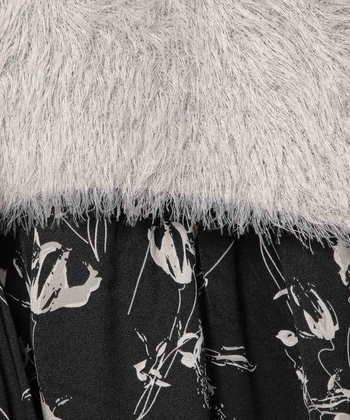 mysty woman（ミスティウーマン）の「フェザーキャミSET花ワンピース　995413（ワンピース・レディース・ライトイエロー/ブラック/アイボリー・FREE）」の15枚目の写真