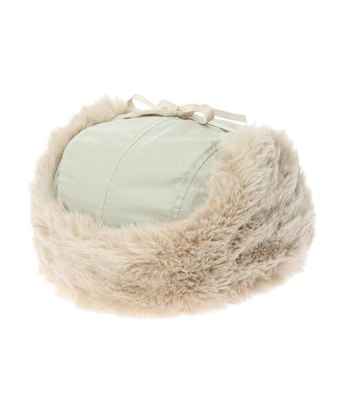 Green　Parks（グリーンパークス）の「・リボンフライトキャップ（キャップ・レディース・オフホワイト/ライトグリーン/ブラック/モカ・FREE）」の8枚目の写真