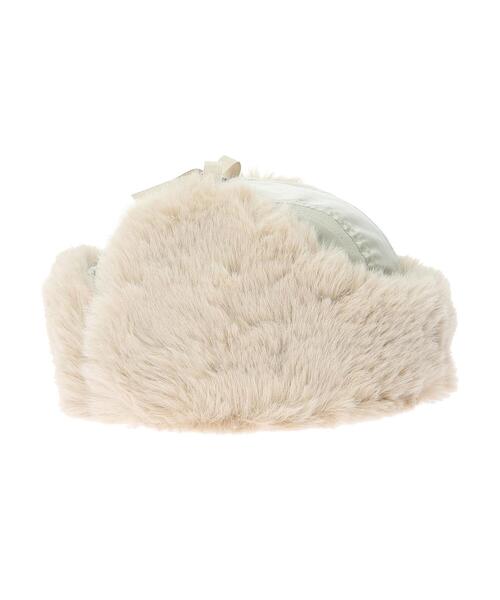 Green　Parks（グリーンパークス）の「・リボンフライトキャップ（キャップ・レディース・オフホワイト/ライトグリーン/ブラック/モカ・FREE）」の9枚目の写真