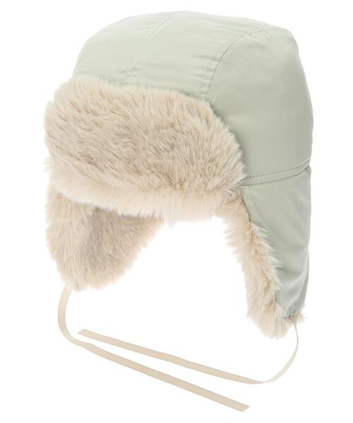 Green　Parks（グリーンパークス）の「・リボンフライトキャップ（キャップ・レディース・オフホワイト/ライトグリーン/ブラック/モカ・FREE）」の12枚目の写真