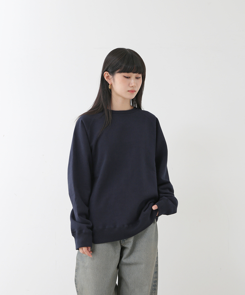 UNFOLLOW(アンフォロー)の「【FOLL / フォル】two side hardyarn sweat crew(Tシャツ/カットソー・メンズ・ネイビー・2)」の1枚目の写真