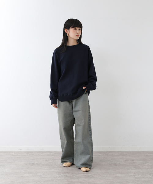 UNFOLLOW(アンフォロー)の「【FOLL / フォル】two side hardyarn sweat crew(Tシャツ/カットソー・メンズ・ネイビー・2)」の6枚目の写真