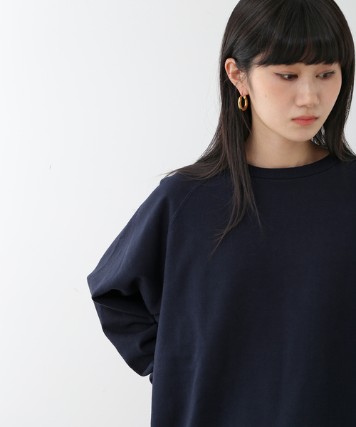 UNFOLLOW(アンフォロー)の「【FOLL / フォル】two side hardyarn sweat crew(Tシャツ/カットソー・メンズ・ネイビー・2)」の7枚目の写真
