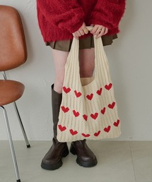 Ambre Neige | ハートニットトートバッグ／【WEB/EC限定商品】(トートバッグ)
