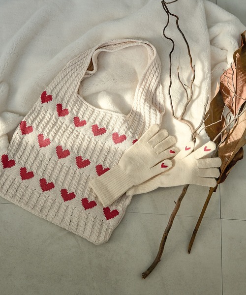 Ambre Neige（アンブルネージュ）の「ハートニットトートバッグ／【WEB/EC限定商品】（トートバッグ・レディース・アイボリー・FREE）」の12枚目の写真