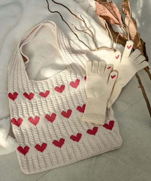 Ambre Neige（アンブルネージュ）の「ハートニットトートバッグ／【WEB/EC限定商品】（トートバッグ・レディース・アイボリー・FREE）」の13枚目の写真