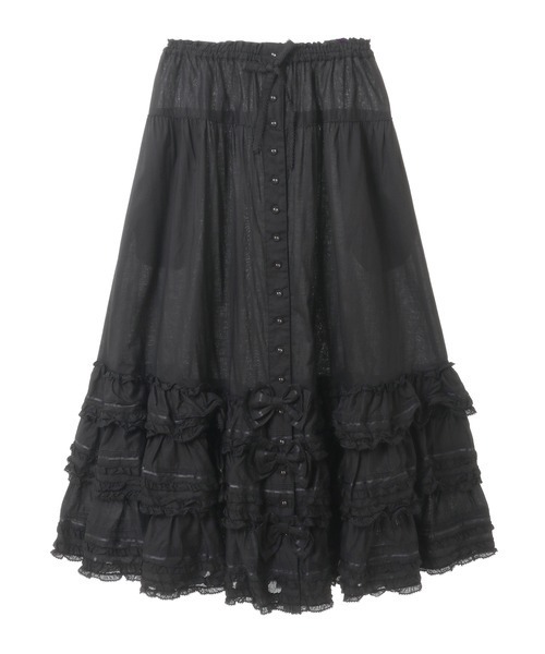 PINK HOUSE（ピンクハウス）の「フランス製レース使いスカート（スカート・レディース・ミント/ブラック/ピンク/サックスブルー/ホワイト・フリー）」の3枚目の写真