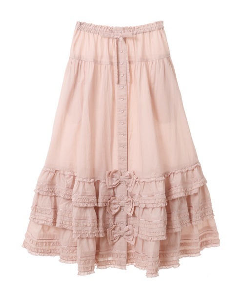 PINK HOUSE（ピンクハウス）の「フランス製レース使いスカート（スカート・レディース・ミント/ブラック/ピンク/サックスブルー/ホワイト・フリー）」の9枚目の写真