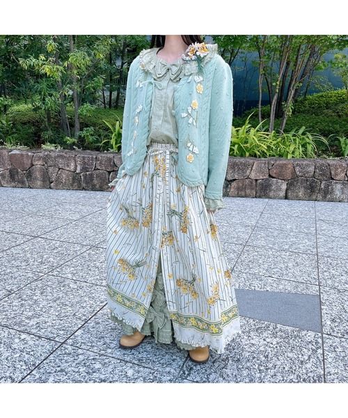 PINK HOUSE（ピンクハウス）の「フランス製レース使いスカート（スカート・レディース・ミント/ブラック/ピンク/サックスブルー/ホワイト・フリー）」の6枚目の写真