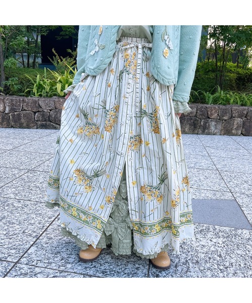 PINK HOUSE（ピンクハウス）の「フランス製レース使いスカート（スカート・レディース・ミント/ブラック/ピンク/サックスブルー/ホワイト・フリー）」の7枚目の写真