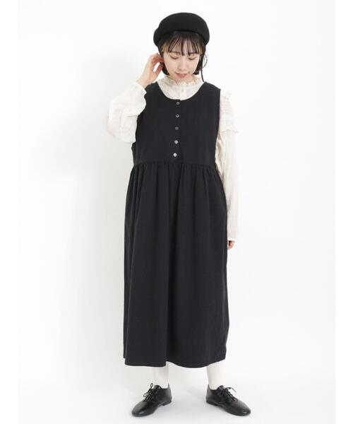 Samansa Mos2（サマンサ モスモス）の「シャーリングレースピンタックブラウス（シャツ/ブラウス・レディース・キナリ/オフホワイト/ブラック・F）」の16枚目の写真