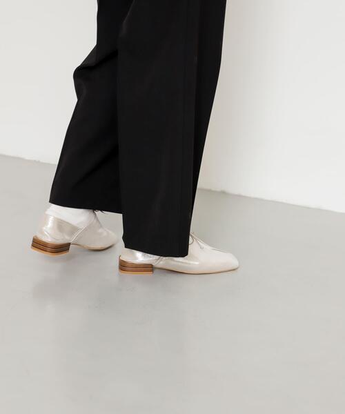 SENSE OF PLACE by URBAN RESEARCH（センスオブプレイスバイアーバンリサーチ）の「スクエアトゥレースアップシューズ（その他シューズ・レディース・シルバー/ブラック/ゴールド・SMALL/MEDIUM/LARGE）」の8枚目の写真