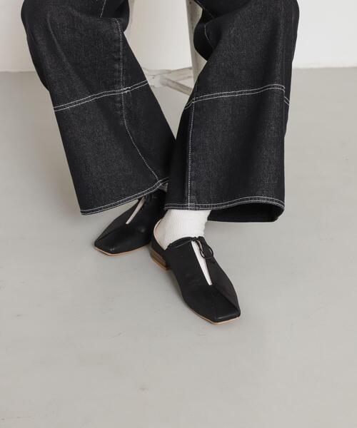 SENSE OF PLACE by URBAN RESEARCH（センスオブプレイスバイアーバンリサーチ）の「スクエアトゥレースアップシューズ（その他シューズ・レディース・シルバー/ブラック/ゴールド・SMALL/MEDIUM/LARGE）」の18枚目の写真