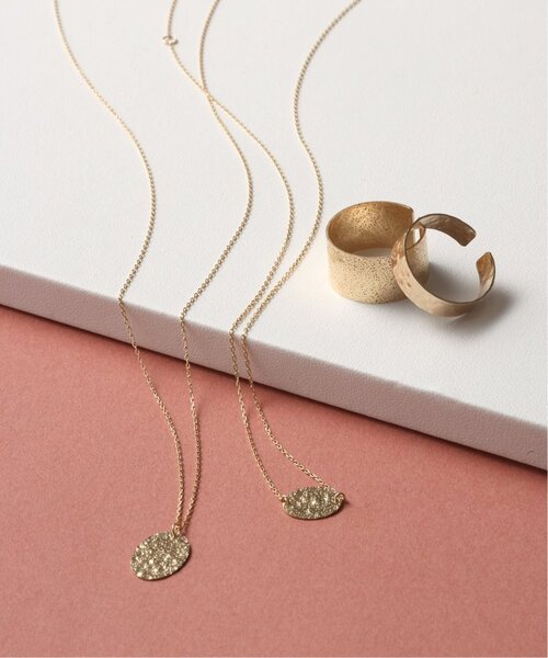 Lilas オーバルテクスチャーモチーフ50cmネックレス Lilas オーバルテクスチャーモチーフ50cmネックレス