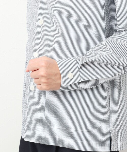 NOLLEY'S goodman（ノーリーズグッドマン）の「《セットアップ対応》【WORK ABOUT】COOLMAX サッカーシャツジャケット（シャツ/ブラウス・メンズ・ホワイト系その他/ブルー系その他・S/M/L）」の9枚目の写真