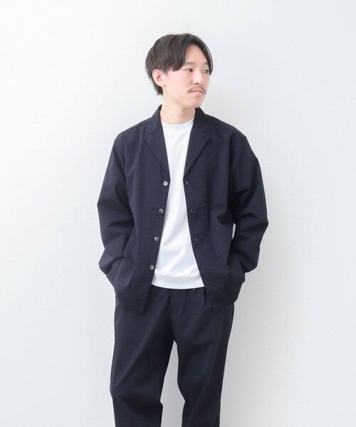 NOLLEY'S goodman（ノーリーズグッドマン）の「《セットアップ対応》【WORK ABOUT】COOLMAX サッカーシャツジャケット（シャツ/ブラウス・メンズ・ホワイト系その他/ブルー系その他・S/M/L）」の20枚目の写真