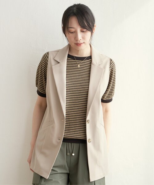 ikka(イッカ)の「【親子コーデ】テーラードジレ(ベスト・レディース・ブラック/ベージュ・M/L/S)」の13枚目の写真