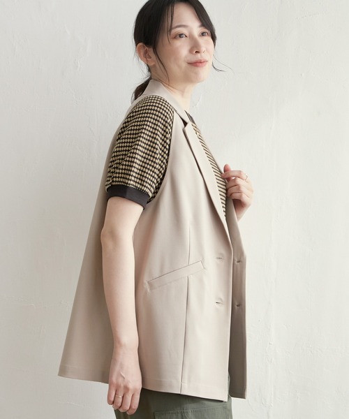 ikka(イッカ)の「【親子コーデ】テーラードジレ(ベスト・レディース・ブラック/ベージュ・M/L/S)」の21枚目の写真