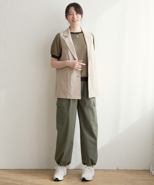 ikka(イッカ)の「【親子コーデ】テーラードジレ(ベスト・レディース・ブラック/ベージュ・M/L/S)」の19枚目の写真